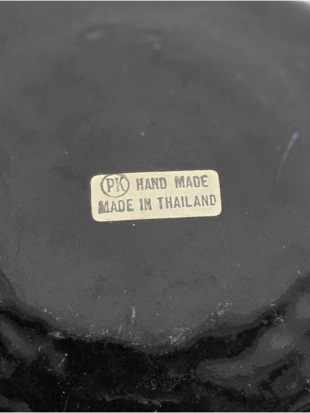 Vintage Round Trinket Lacquerware Box, Glossy Black Finish, Made In Thailand - Picture 2 of 14